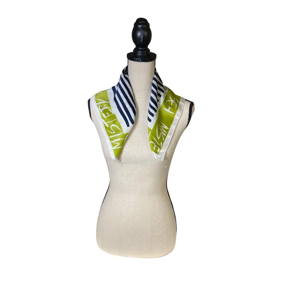 Symphony Scarfs Square Womens Mystery Legend Of The Sea Green Blue White Italy